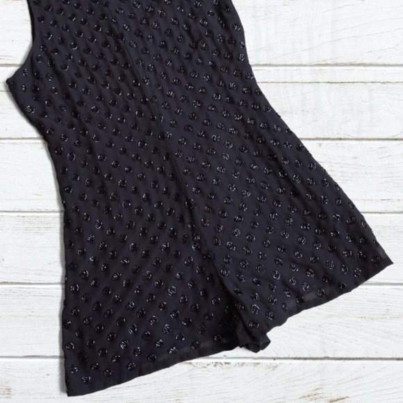 Topshop Black Bead Embellished Romper NWOT - Picture 4 of 8
